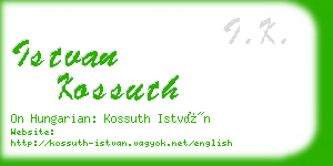 istvan kossuth business card